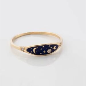 Boho moon ring M1101